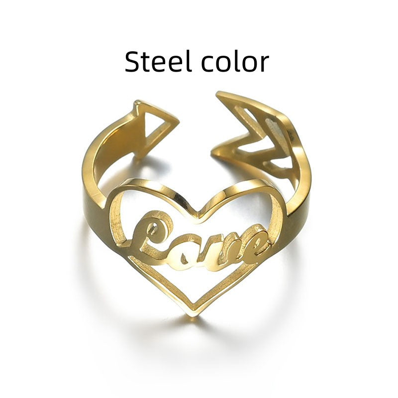 Personalized Stainless Steel Name Ring Design