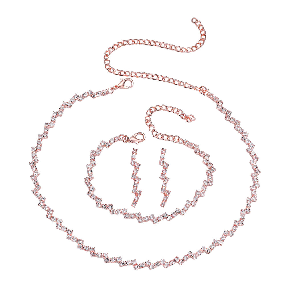 Cross-Border Popular Claw Chain Zircon Jewelry Set