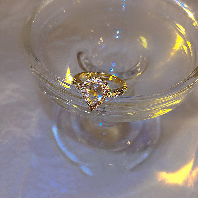 Graceful Pearl and Zircon Ring for Women