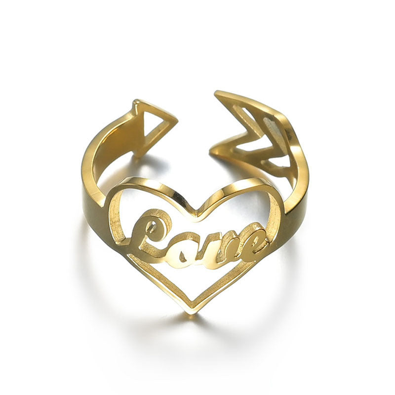 Personalized Stainless Steel Name Ring Design