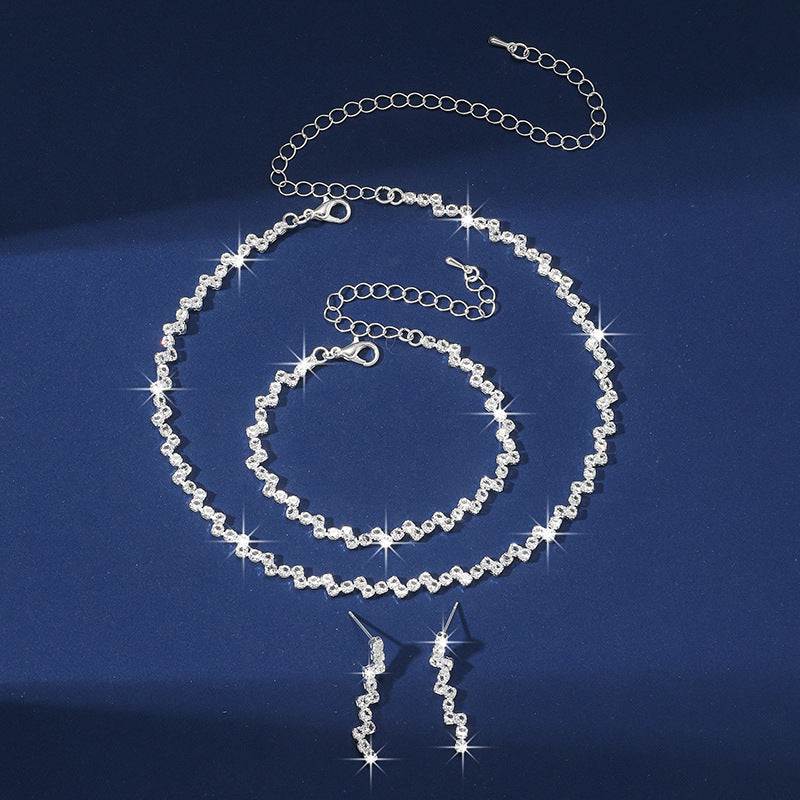 Cross-Border Popular Claw Chain Zircon Jewelry Set