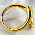 Minimalist Geometric Lines Ring for Women